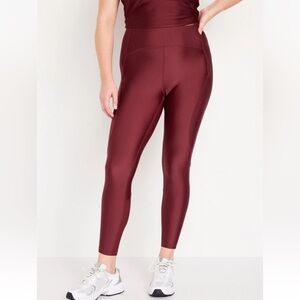 Old Navy Active 2X Red Light Compression Shine Workout Leggings